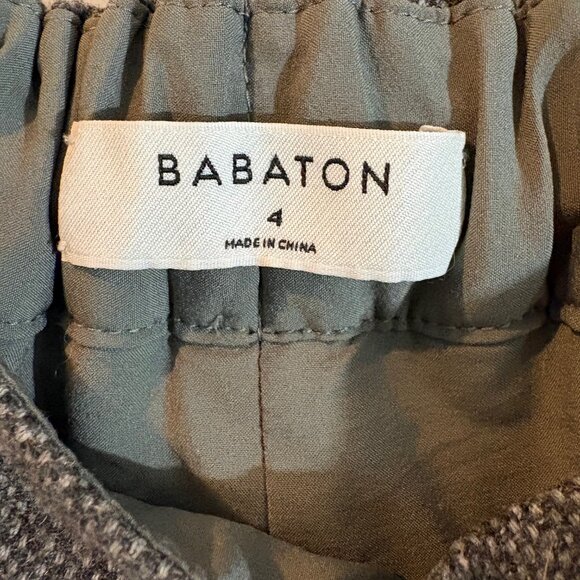 Aritzia Babaton Cohen cropped wool blend pant in grey tweed - Picture 7 of 9